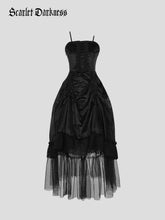 Crimson Peak Inspired Dark Romance High-Low Hem Slip Dress