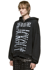 Blackout Washed Zip Up Hoodie