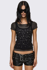 Rumour Layered Studded Top