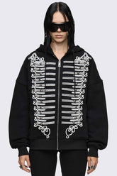 Libertine Military Zip Up Hoodie