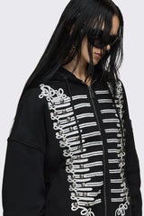 Libertine Military Zip Up Hoodie