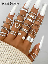 Gothic Open Ring Set 22 Pieces