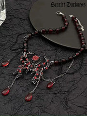 Gothic Vampire Spider Necklace