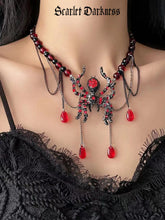 Gothic Vampire Spider Necklace