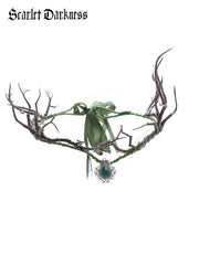Forest Fairy Crown with Rhinestones