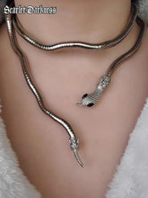 Gothic Witch Twisted Snake Necklace