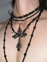 Gothic Vampire Black Stone Necklace