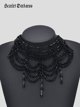 Gothic Braided Black Necklace
