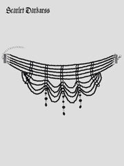 Gothic Braided Black Necklace