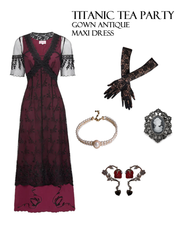 Miss Danger Rose Lace Gloves