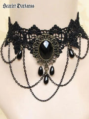 Gothic Vampire Gemstone Necklace