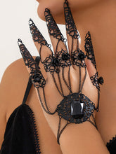 Gothic Witch Black Finger Chain