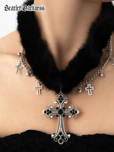 Gothic Feather Collar Necklace