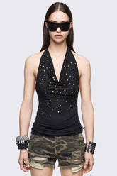 Arabella Studded Halter Top