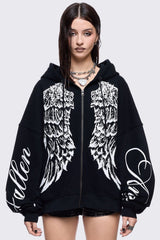 Fallen Angel Zip Up Hoodie