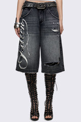 Fallen Distressed Jorts