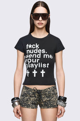 Send Me Your Playlist Baby Tee