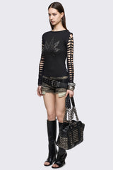 Too High To Care Slashed Top