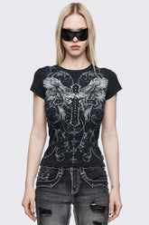 Winged Cross Baby Tee