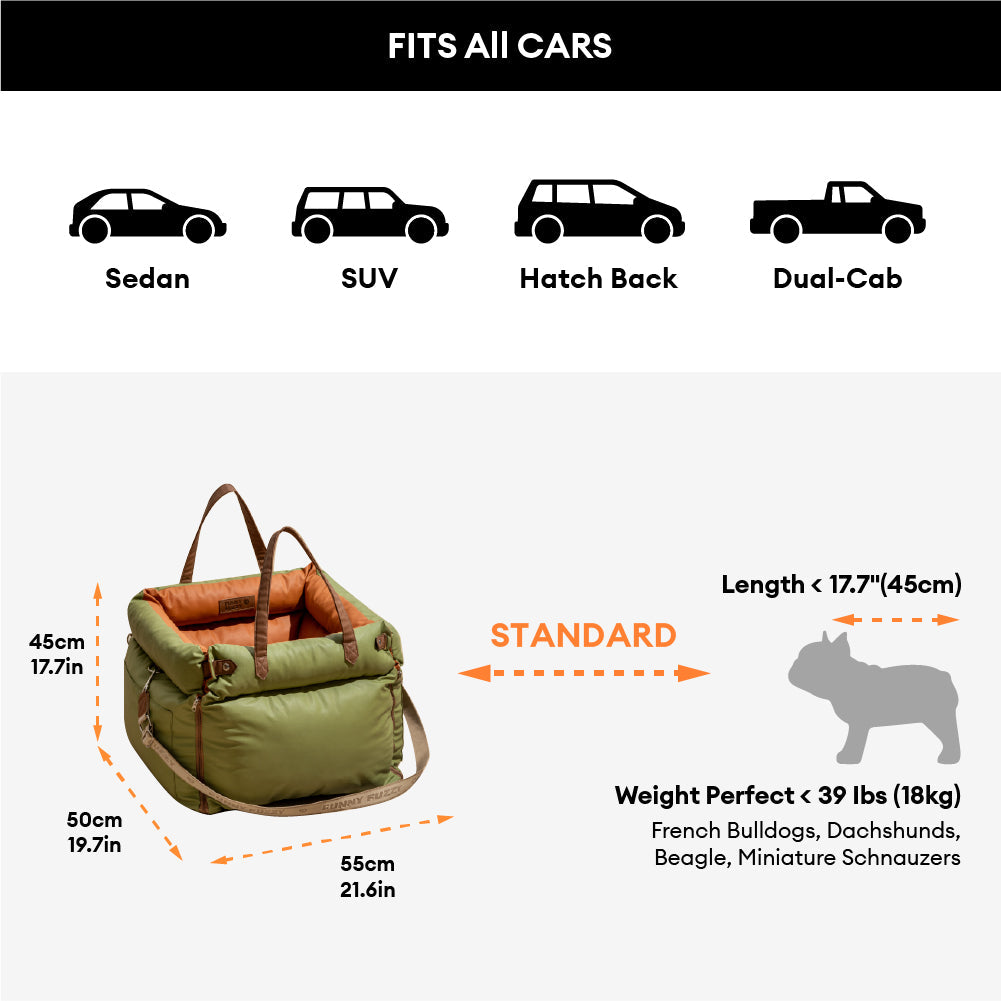 Urban Voyager Portable Dog Car Booster Bed - Roadtrip