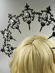 Gothic Halo Metal Crown Headpiece