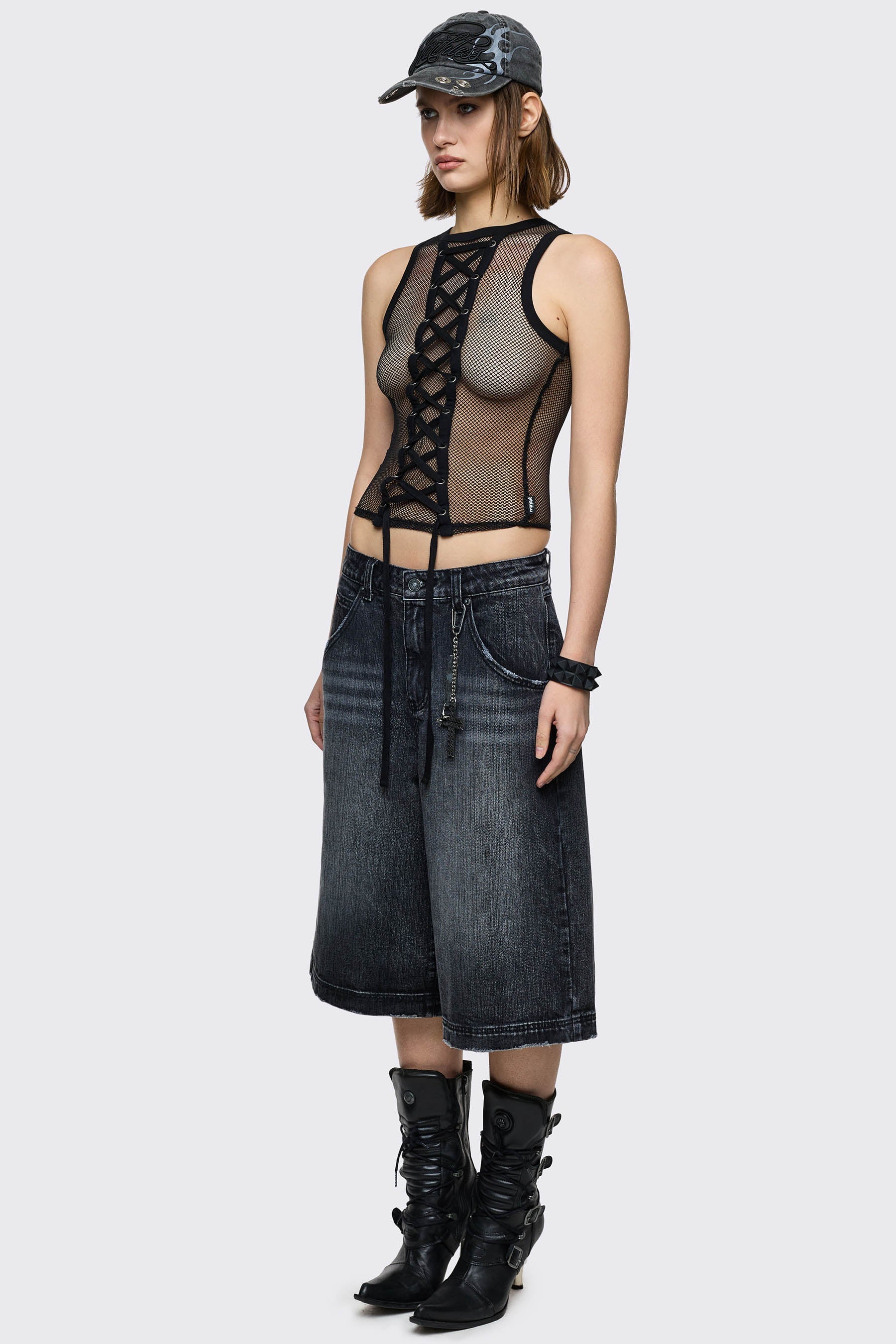 Thrill Fishnet Vest Top