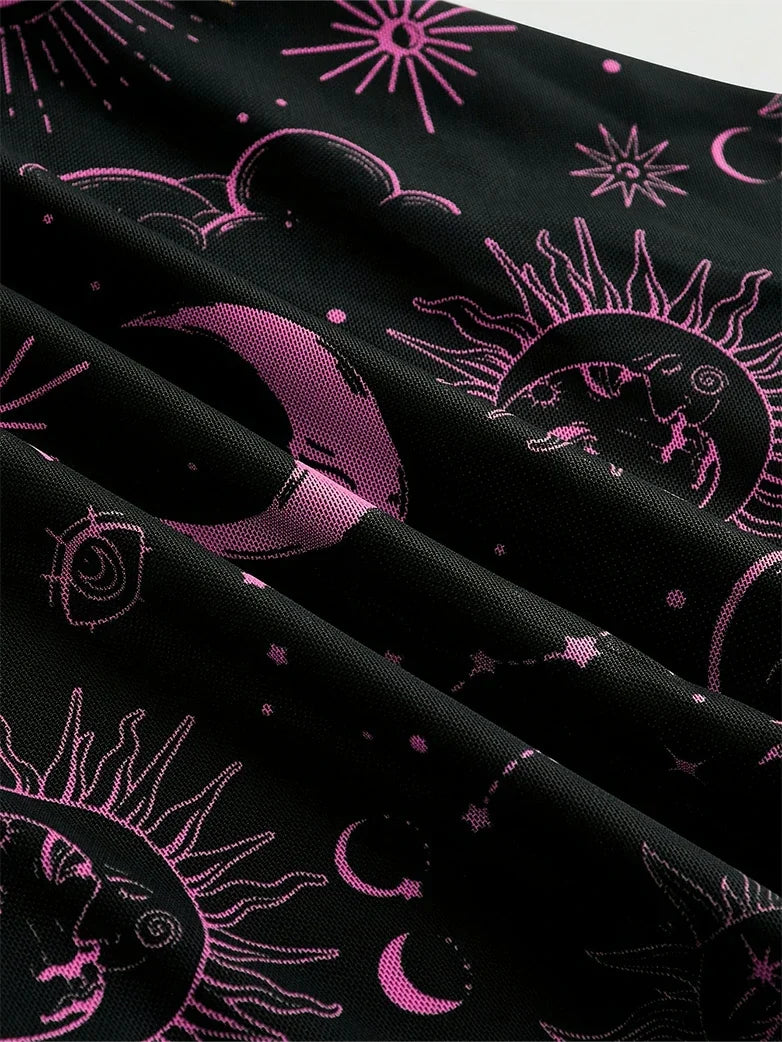 Gothic Whimsical Off Shoulder Bell Sleeve Witch Dress