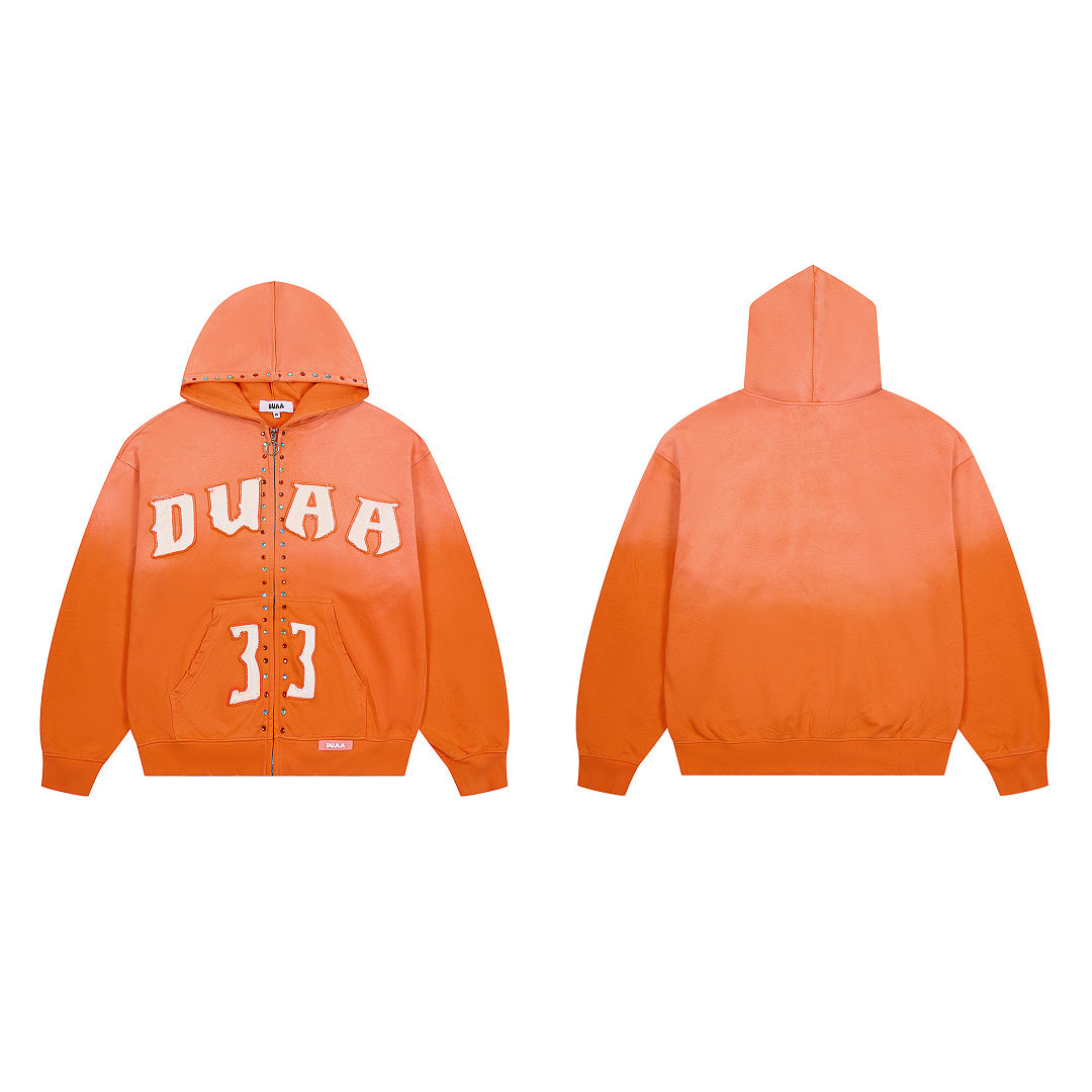 DUAA #33 Studded Zip Hoodie