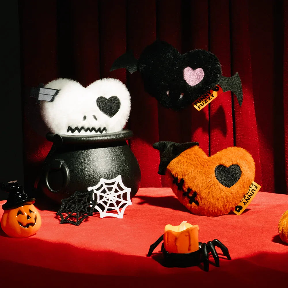 Halloween Plush Squeaky Dog Toy - Bat Heart