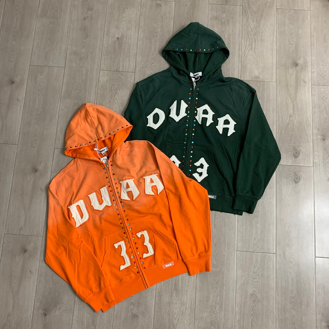 DUAA #33 Studded Zip Hoodie