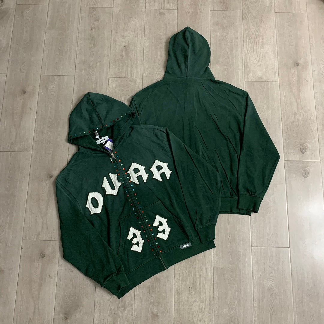 DUAA #33 Studded Zip Hoodie