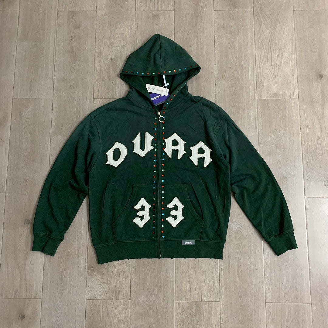 DUAA #33 Studded Zip Hoodie