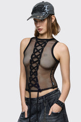 Thrill Fishnet Vest Top