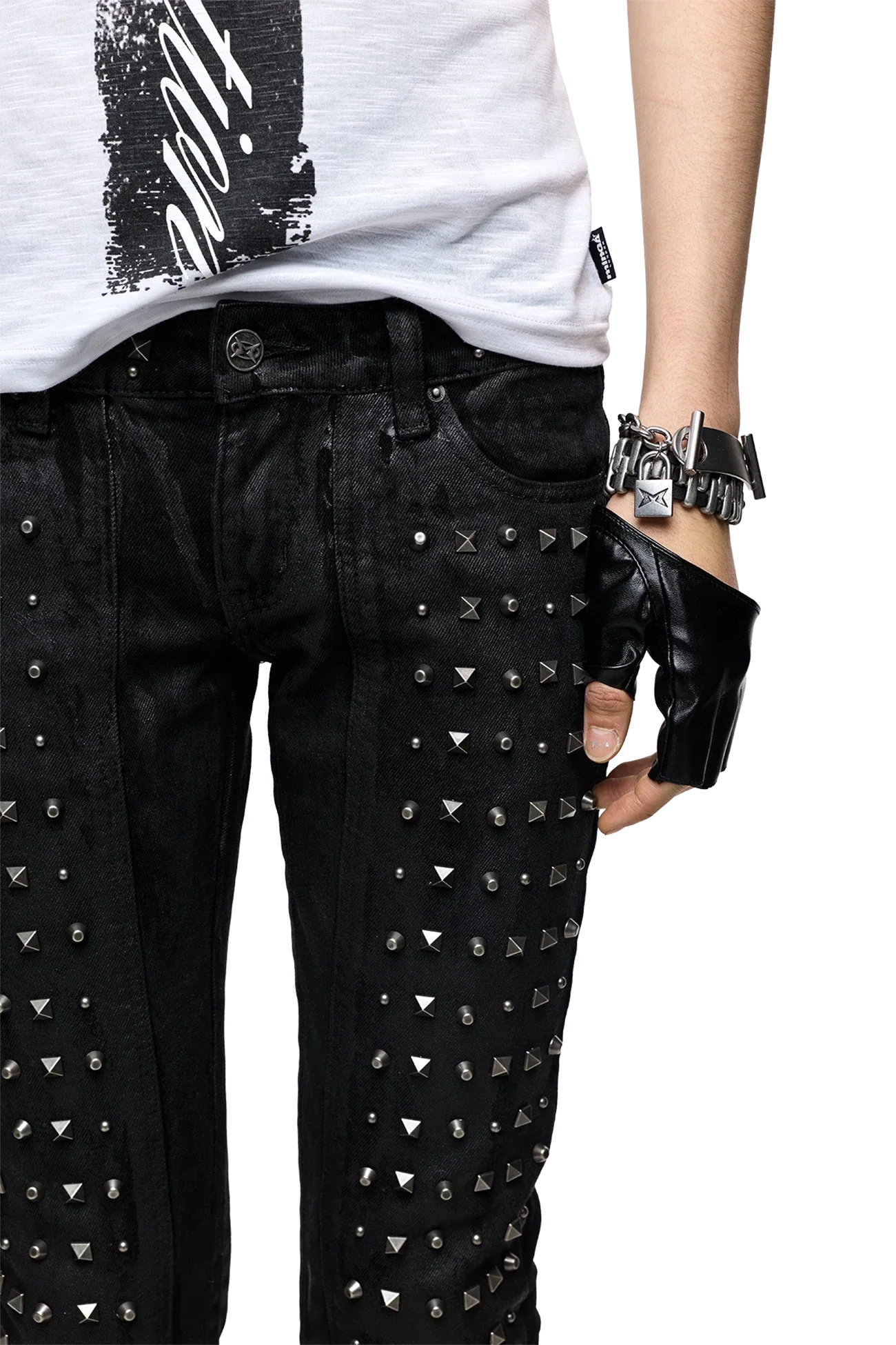 Riot Studded Bootcut Jeans
