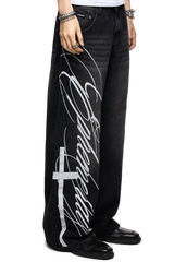 Ephemeral Graphic Baggy Jeans