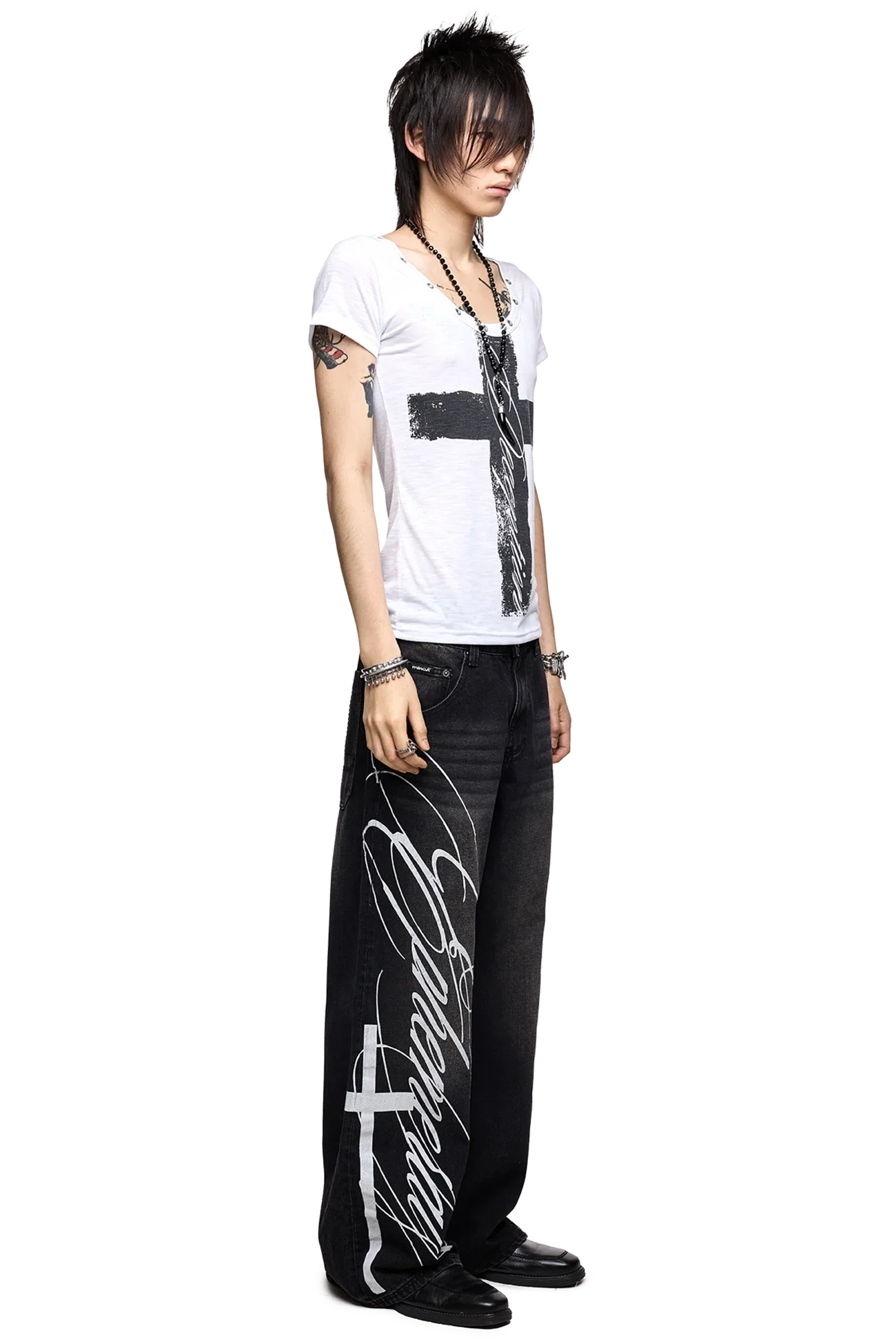 Ephemeral Graphic Baggy Jeans