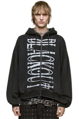 Blackout Washed Zip Up Hoodie