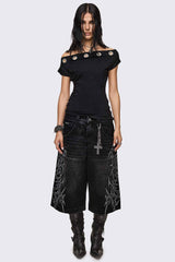 Zadie Eyelet Off-Shoulder Top
