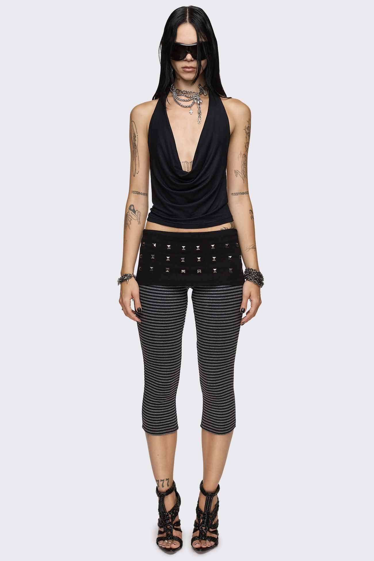 Vonn Striped Capri Pants