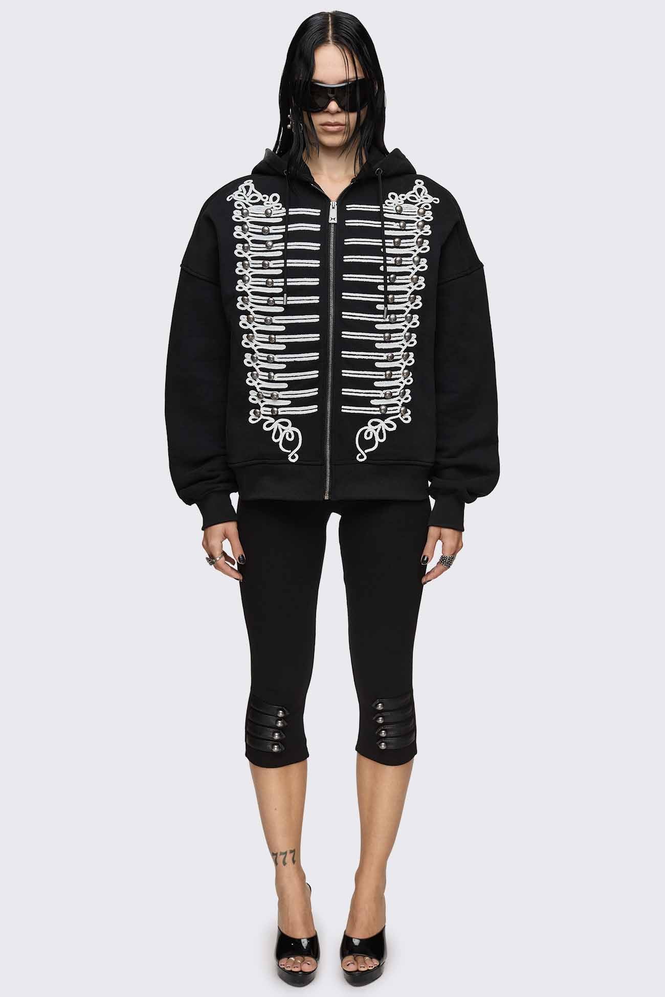 Libertine Military Zip Up Hoodie