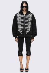 Libertine Military Zip Up Hoodie
