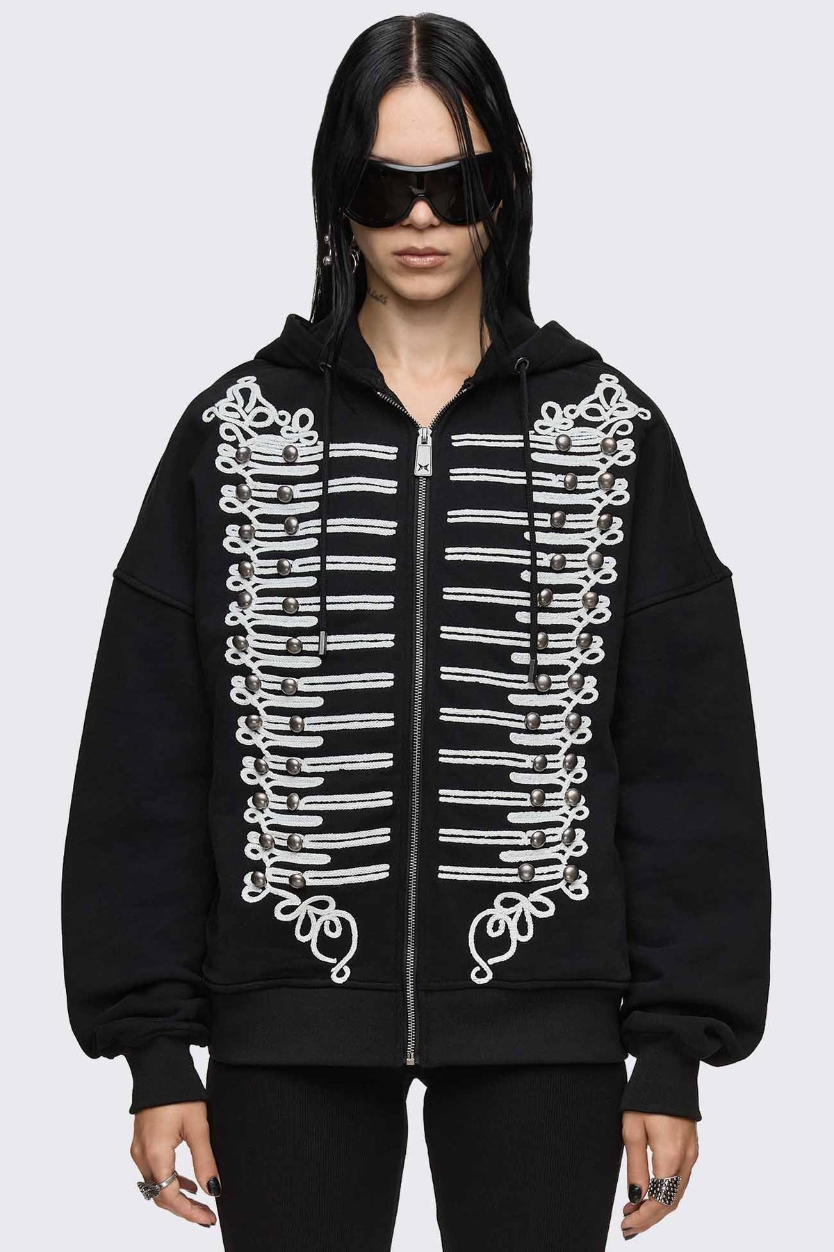 Libertine Military Zip Up Hoodie