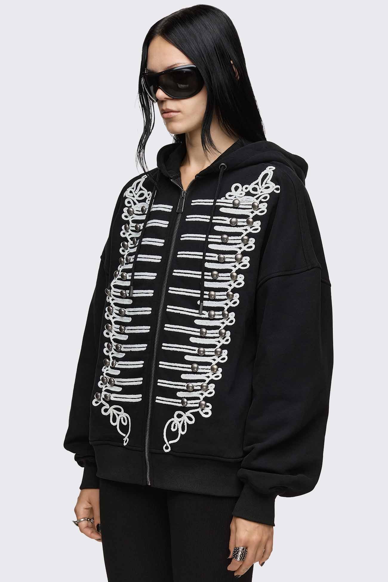Libertine Military Zip Up Hoodie