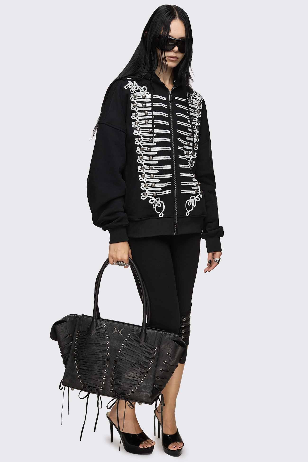 Libertine Military Zip Up Hoodie