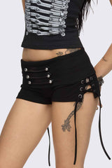 Corsair Military Lace-Up Mini Shorts
