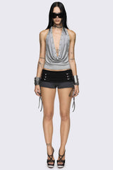 Empire Military Striped Mini Shorts