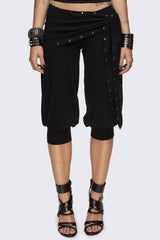 Dead Tide Studded Balloon Capri Pants