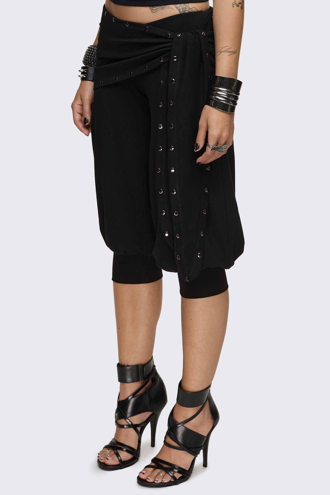 Dead Tide Studded Balloon Capri Pants