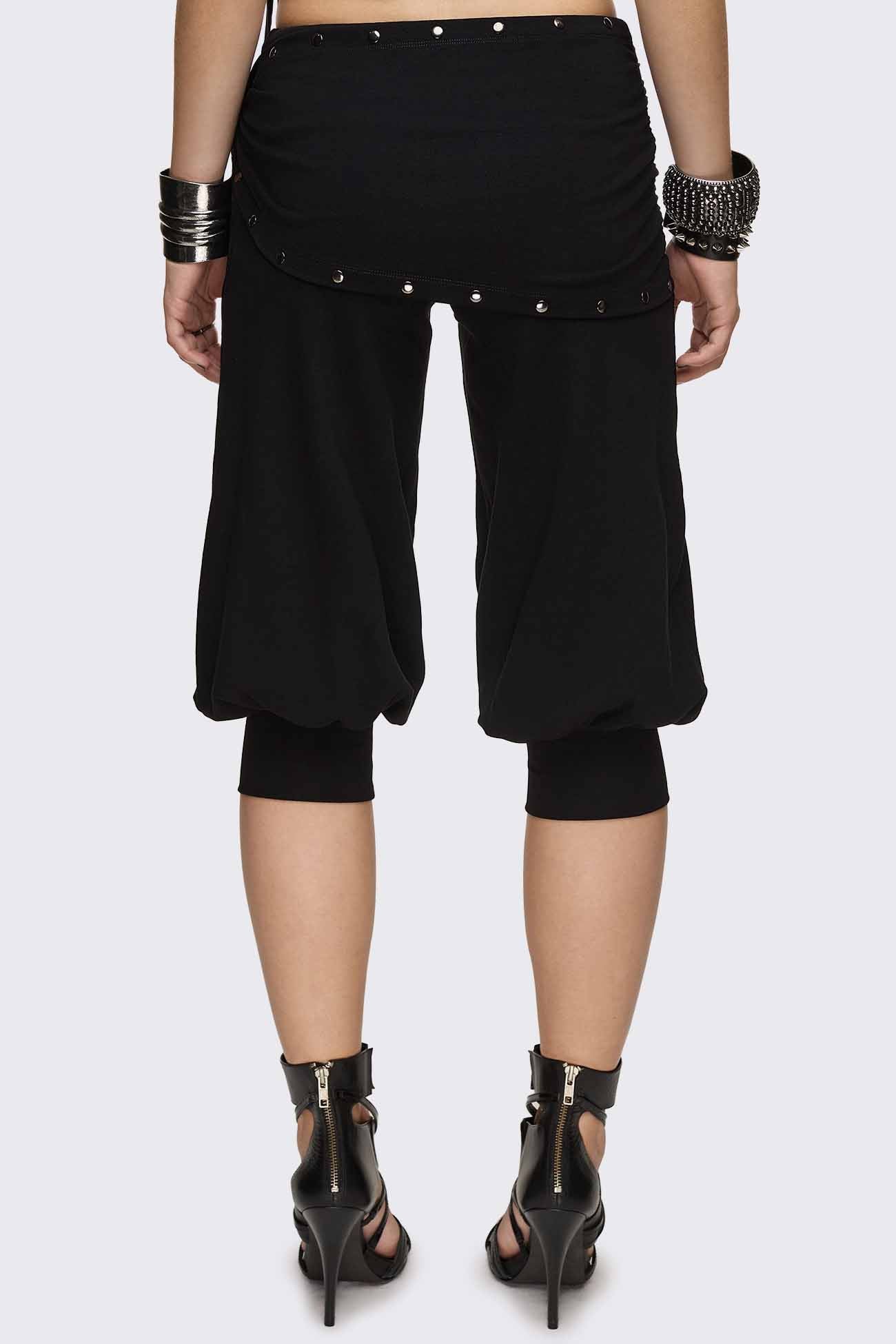 Dead Tide Studded Balloon Capri Pants
