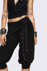Dead Tide Studded Balloon Capri Pants